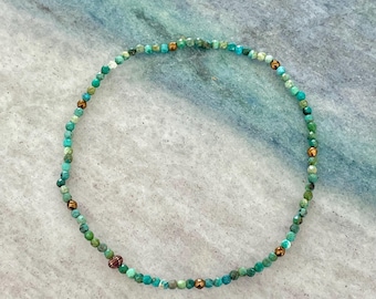 Arizona Mini Turquoise & Copper Tranquil Stretch Bracelet, Always Handmade