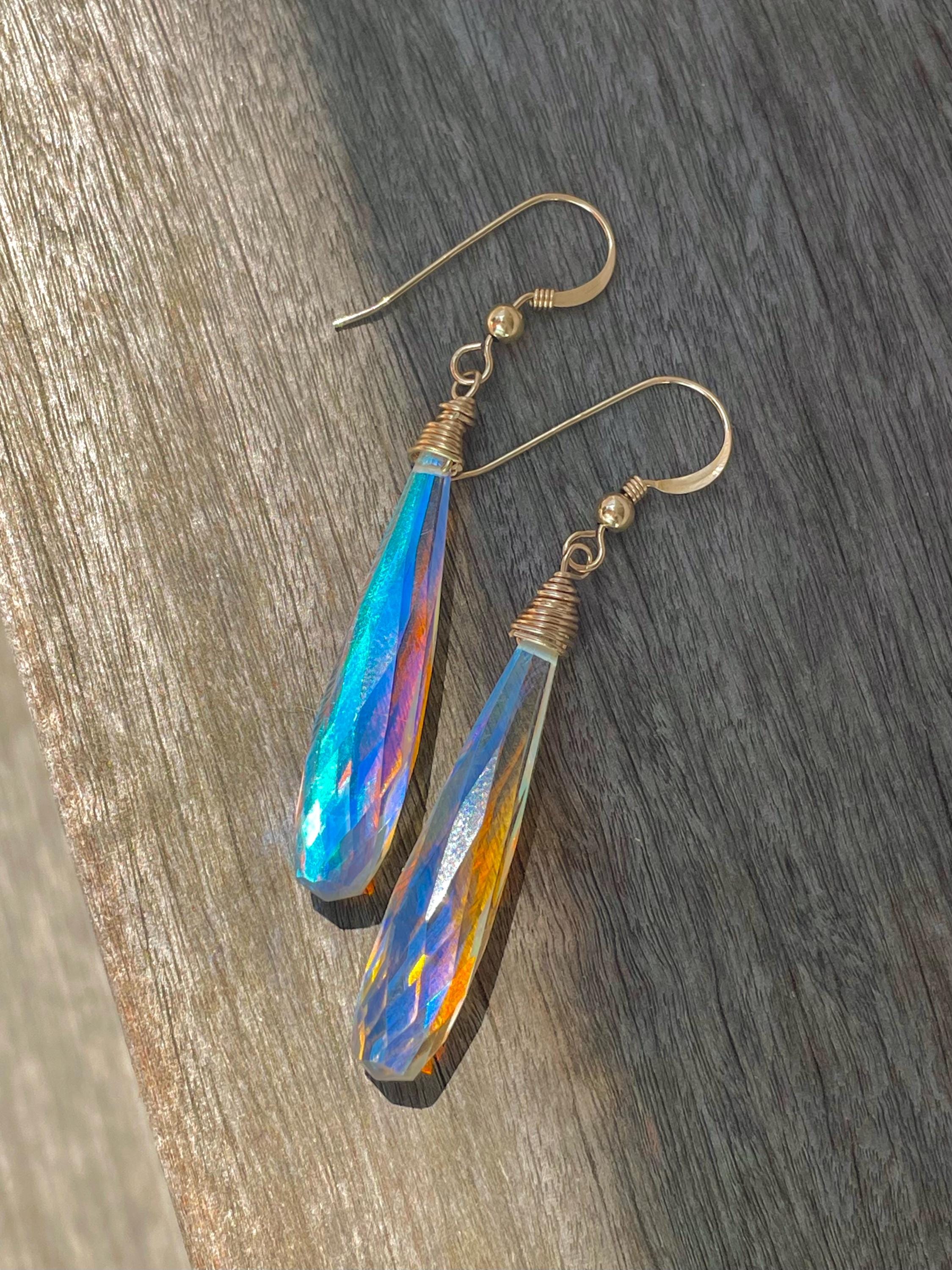 Quartz Prism Earrings - Etsy