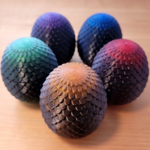 5 Pack of Obsidian Dragon Egg Bestsellers - DnD Dice Box - Store Your Dungeons and Dragons Dice in Style!