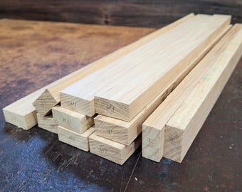 Hickory wood boards - Cutoff lumber and craft wood for woodworking projects
