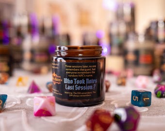 Who Took Notes Last Session? - Scented DnD Candle, Fantasy Decor, Gamer Gift, Enchanted Scent