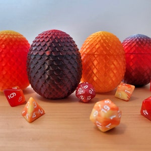 Hot Dragon Egg Bundle - DnD Dice Box - Store Your Dungeons and Dragons Dice in Style!