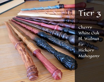 Tier 3 Custom Wand - Cherry, White Oak, Black Walnut, Fir, Hickory, Mahogany