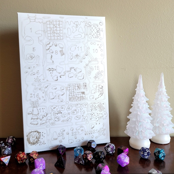 Advent Calendar - Dungeon Crawl Filled With DnD Dice