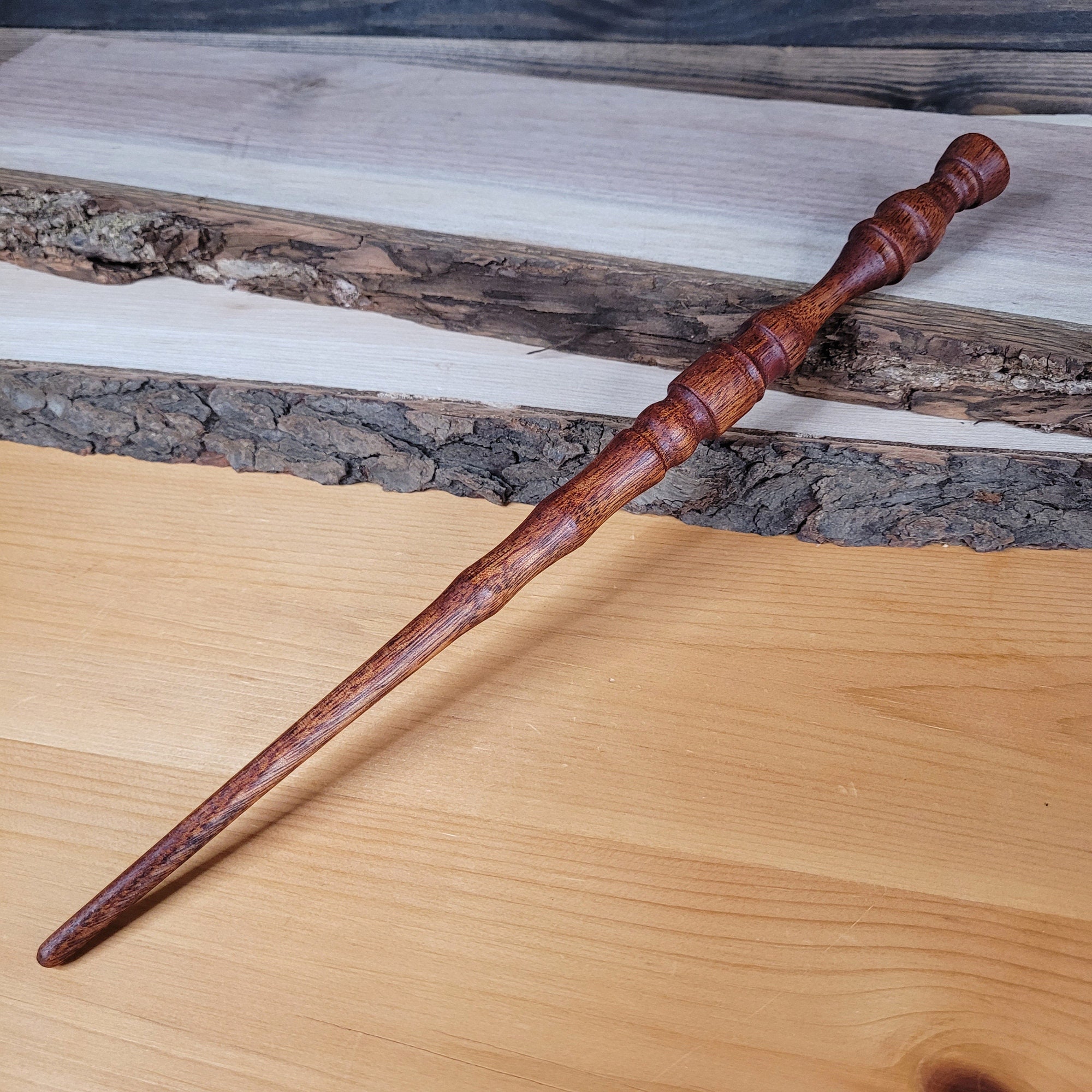 Mahogany Magic Wand - Custom African Mahogany Wand - Etsy