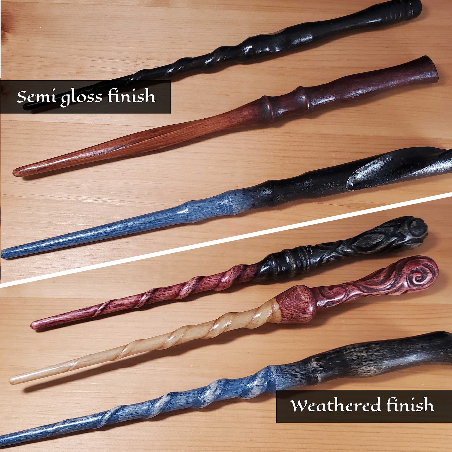 Cedar Red Oak or Birch Custom Wooden Harry Potter Wand Mix Etsy