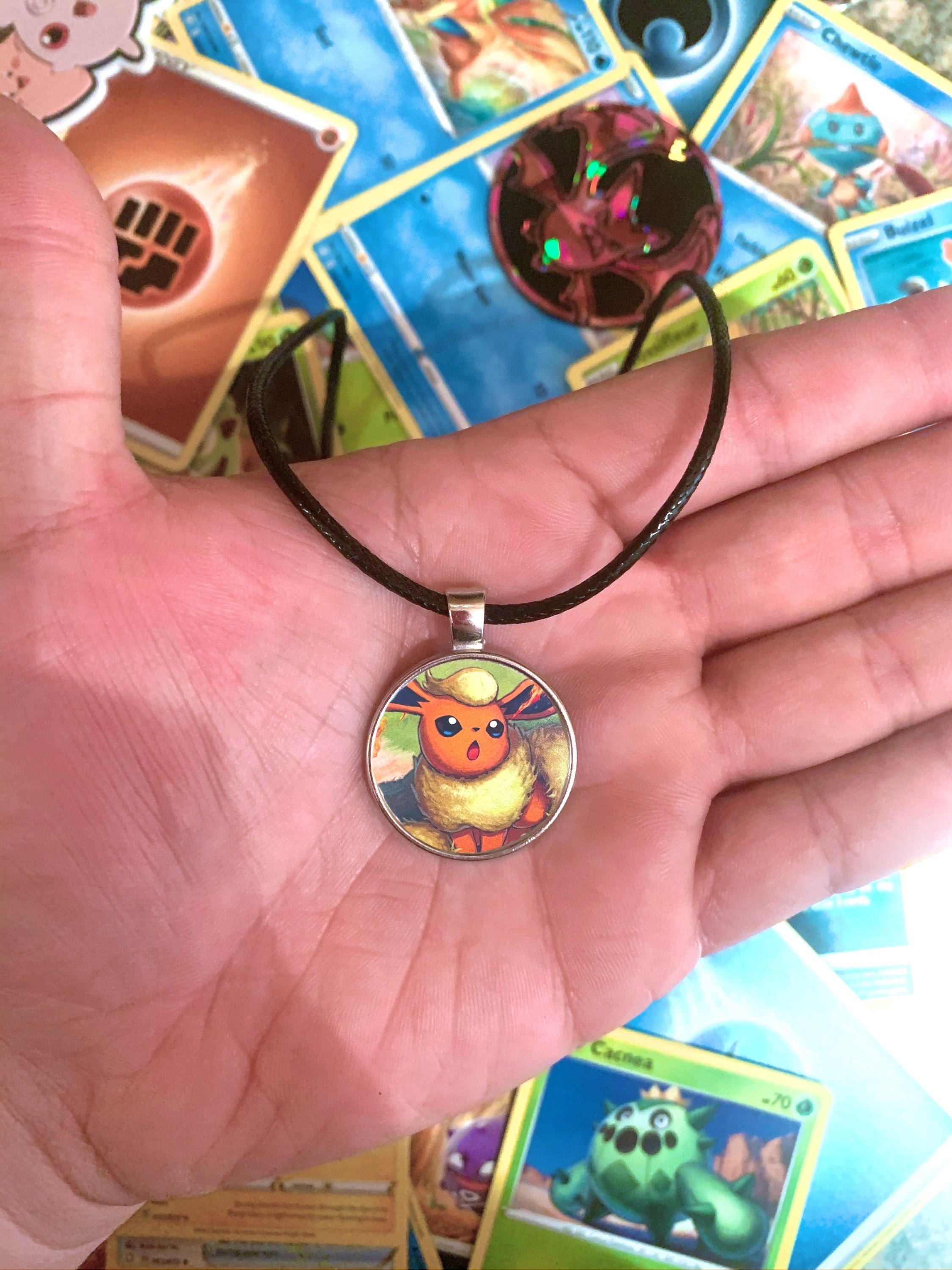 Overcast Castform Necklace or Keychain 25mm