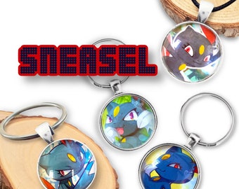 Sneasel Necklace or Keychain 25mm