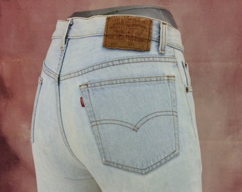 90s Vintage Levis 501 XX Jeans 26 28 34 S / USA Button Fly