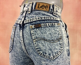 made in USA 80's 90's vintage オーバーサイズ Size 22 Vintage 80s Lee Riders High Waisted Acid Wash Ankle