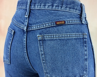 Size 30 Vintage Y2Ks Rustler Mid-Waisted Straight Leg Jeans Women's Distressed Denim, W30 L29