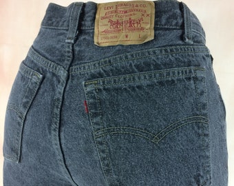 Size 29 Levi's 501 Button Fly Jeans W29 L32 - Faded Black - USA