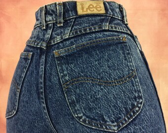 Size 26 LEE Riders Stone Wash Jeans-Mom Jeans-Vintage 80s Made In USA, waist 26" small
