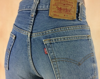 Vintage Levis 501xx Jeans, Size 26, Faded Blue, Made in USA