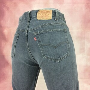 Size 31 Vintage Levi's 501 Jeans - Made in USA - 80s Faded Black Jeans - Red Tab Button Fly Jeans, waist 31" medium to large