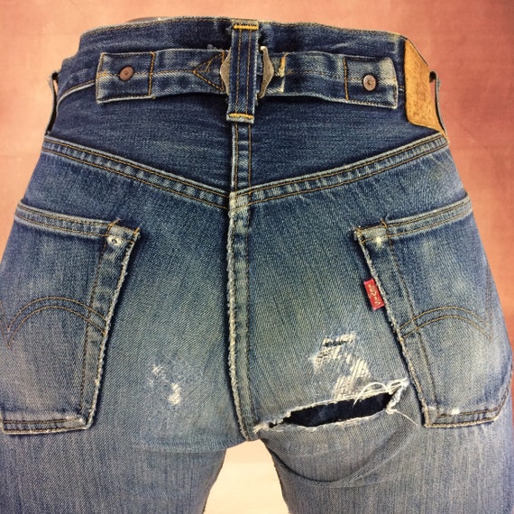 Size 31 Vintage Levis LVC 1940 201 Big E Selvedge Jeans High 