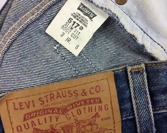 90s Levi’s 517 boot cut made in USA Levi's 517 Bootcut Denim Blue Jeans Orange Tab Vintage 1990s
