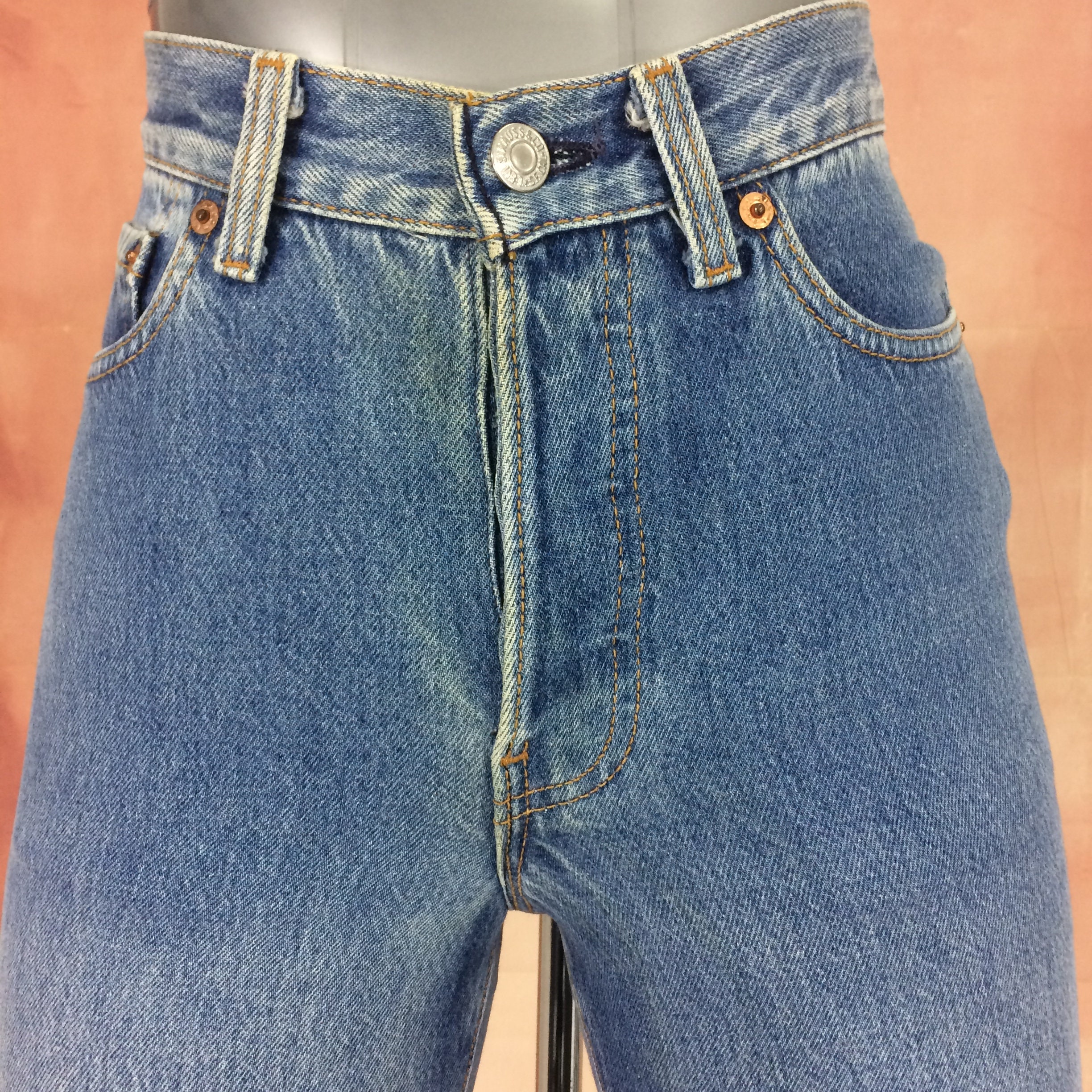Vintage Levi's 501 Jeans - 80s Light Wash Denim, Slim Fit, Size 24