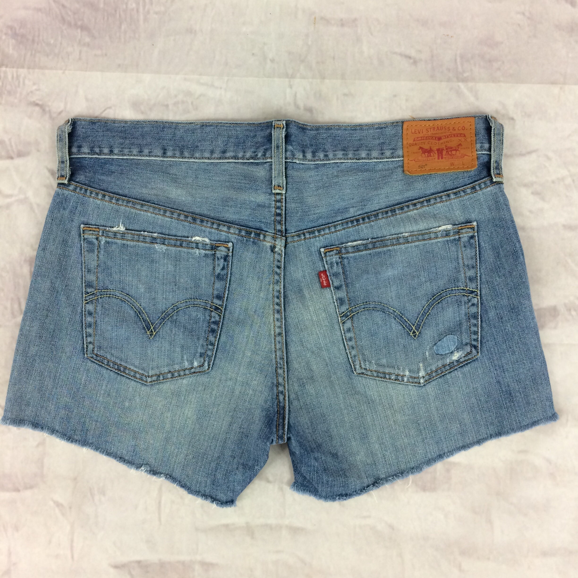 Sz 34 Levis 501 Jeans Cutoffs Patch Work Short Denim - Etsy