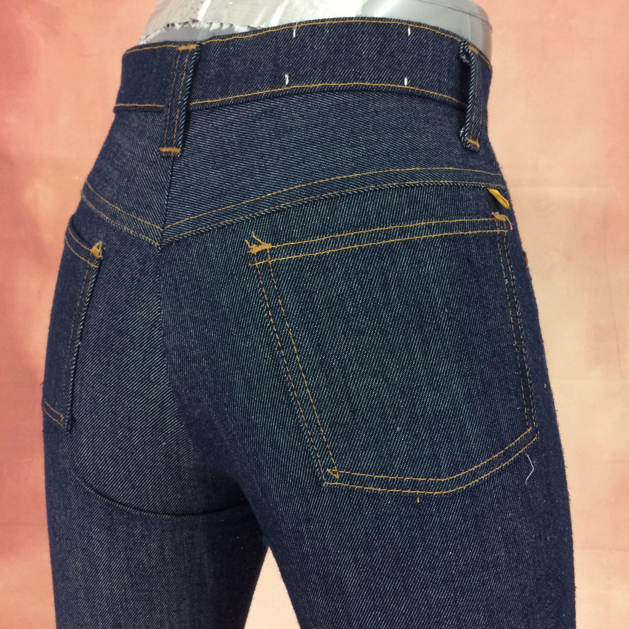 Size 25 FARAH Vintage 70's Wide Leg Jeans Mid Waisted Tiny - Etsy