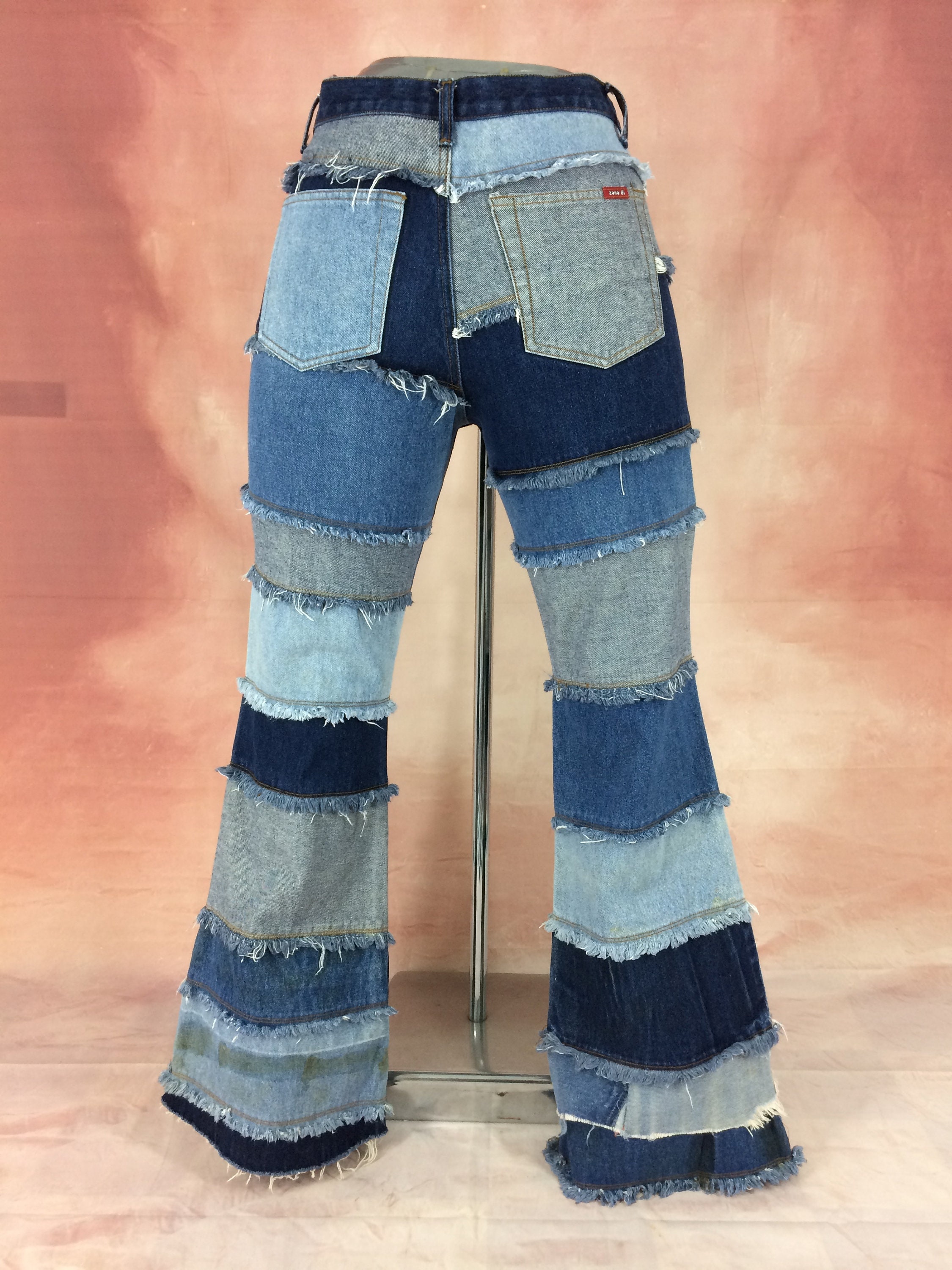 Sz 31 Vintage Y2K ZANA DI Jeans Patchwork Denim 31X30.5 Medium | Etsy