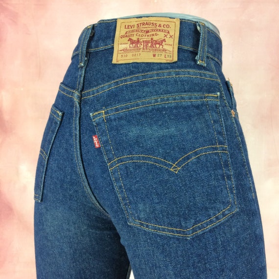 Sz 26 Vintage Levi's 510 Jeans W26 L31 High Waiste