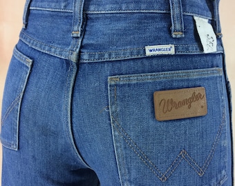 Vintage 70s Wrangler Jeans, Wide Leg Western Denim, Size 31
