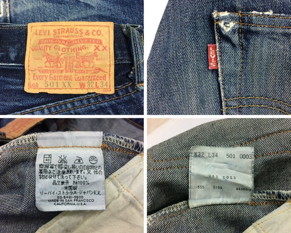 Buy Size 29 Vintage Levis 501XX Big E Selvedge Jeans High Waisted Online in  India - Etsy