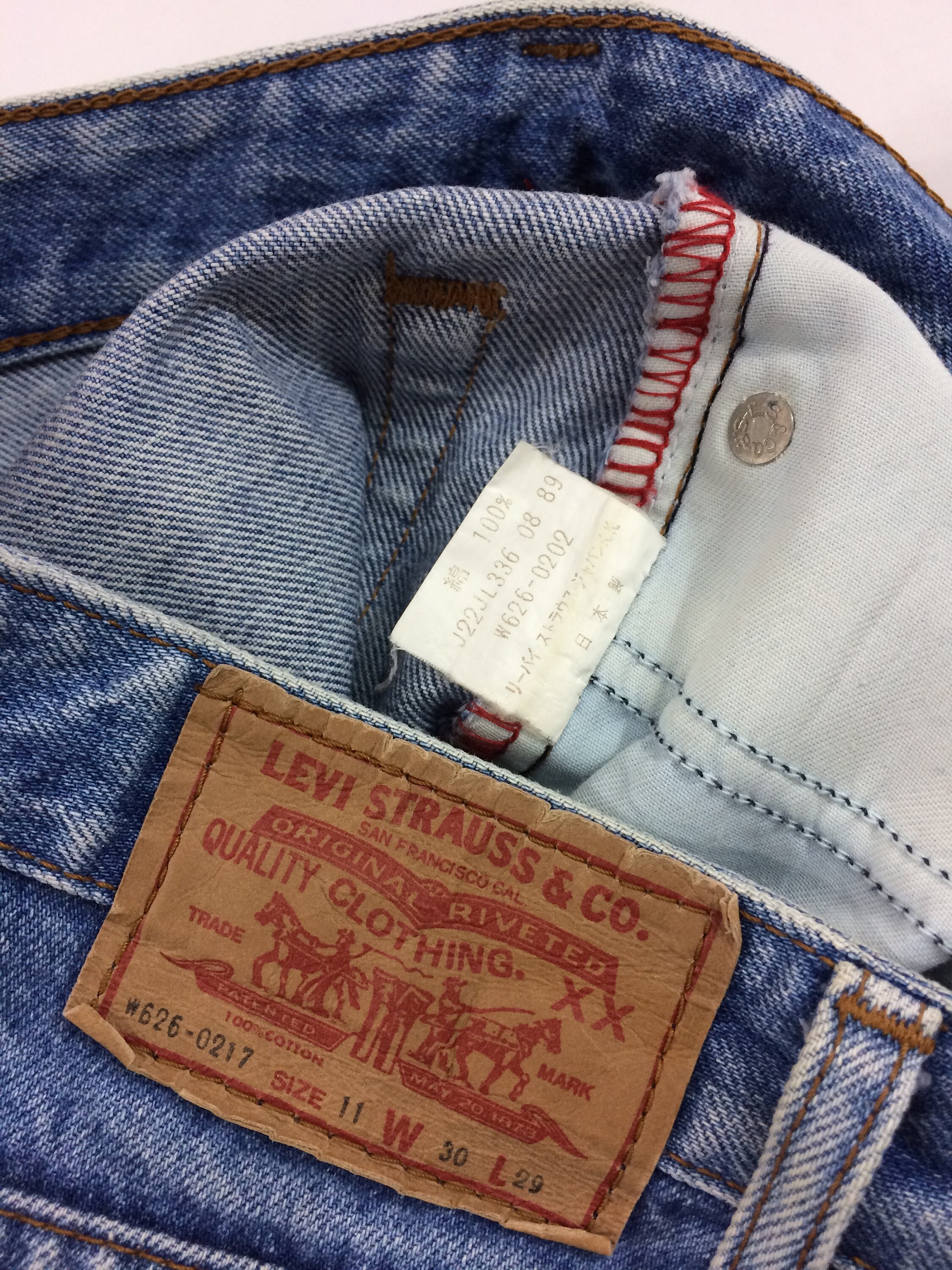 日本製Levi's】リーバイス626-0217 W29 滑り落ち L29 日本製Levi's】リーバイス626-0217 W29 滑り落ち L29