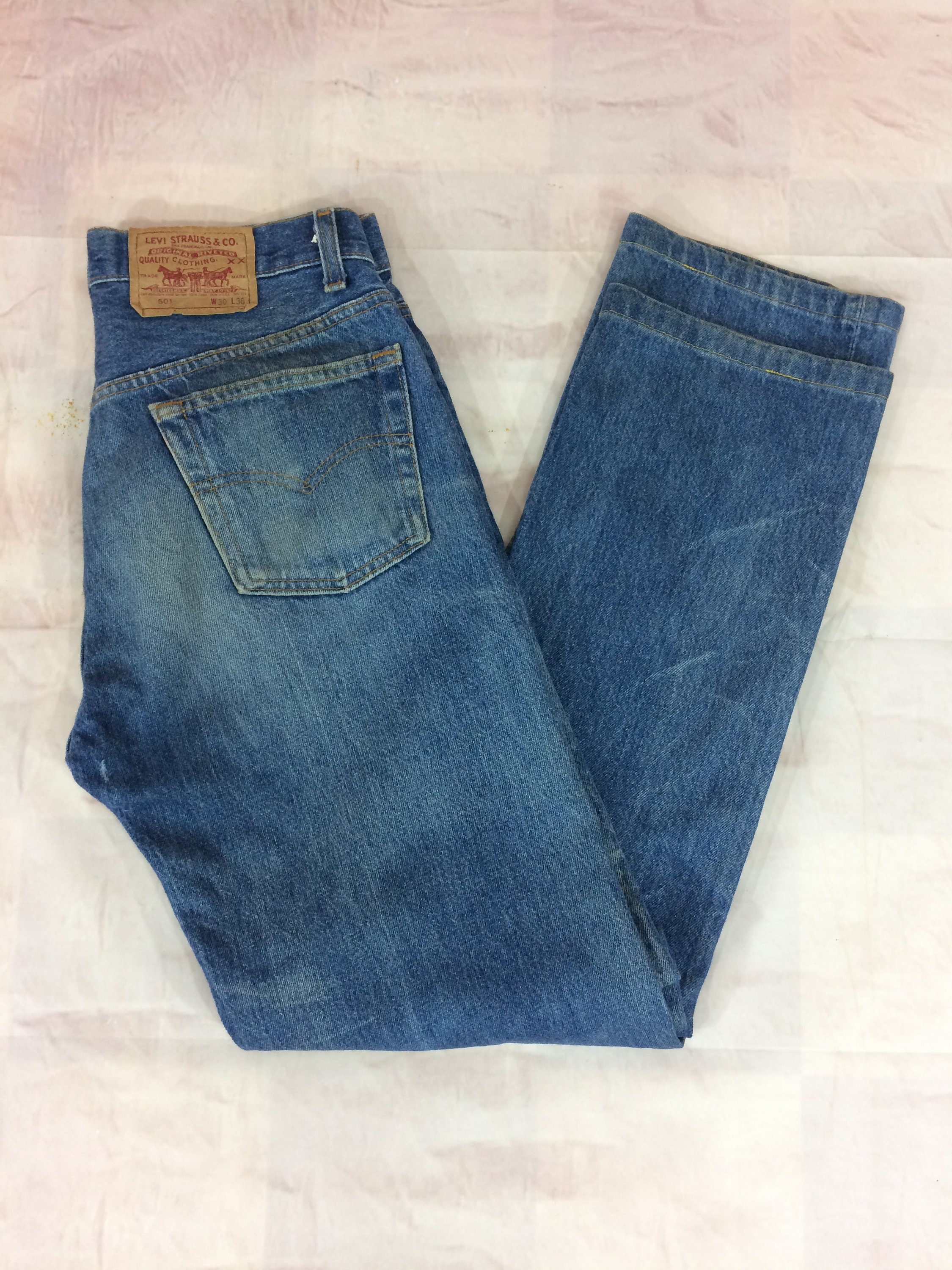 Sz 29 Vintage Levis 501 Women's Distressed Jeans W29 L32 - Etsy