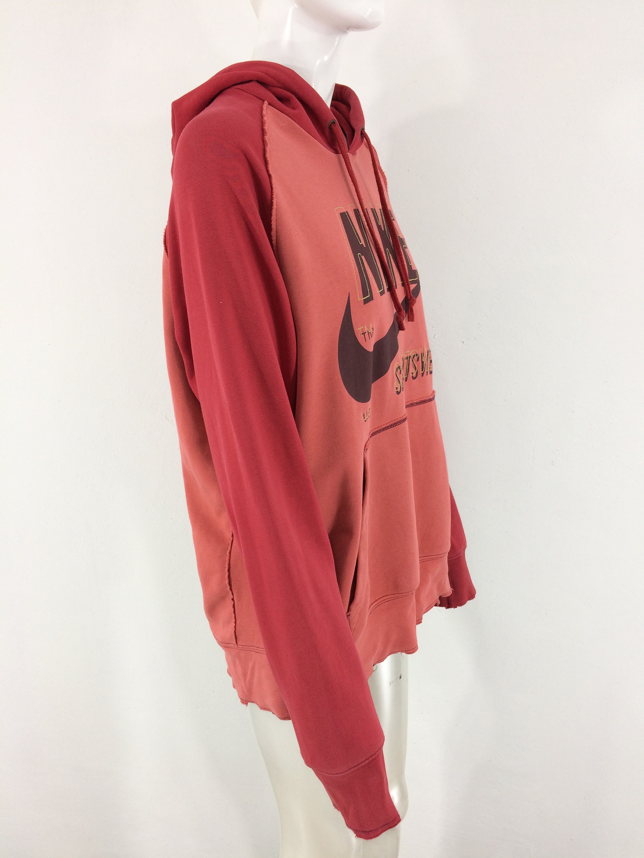 broken nike swoosh hoodie