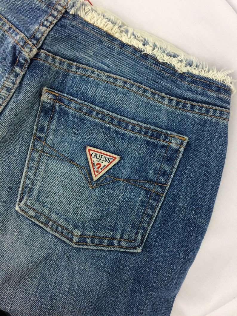 Sz 29 Vintage Guess No Waistband Women's Jeans Wide Leg Etsy