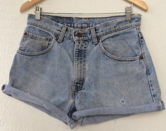 Size 30 Levi's 560 Vintage Jean Cut off  Shorts - Made In USA Waist 30"