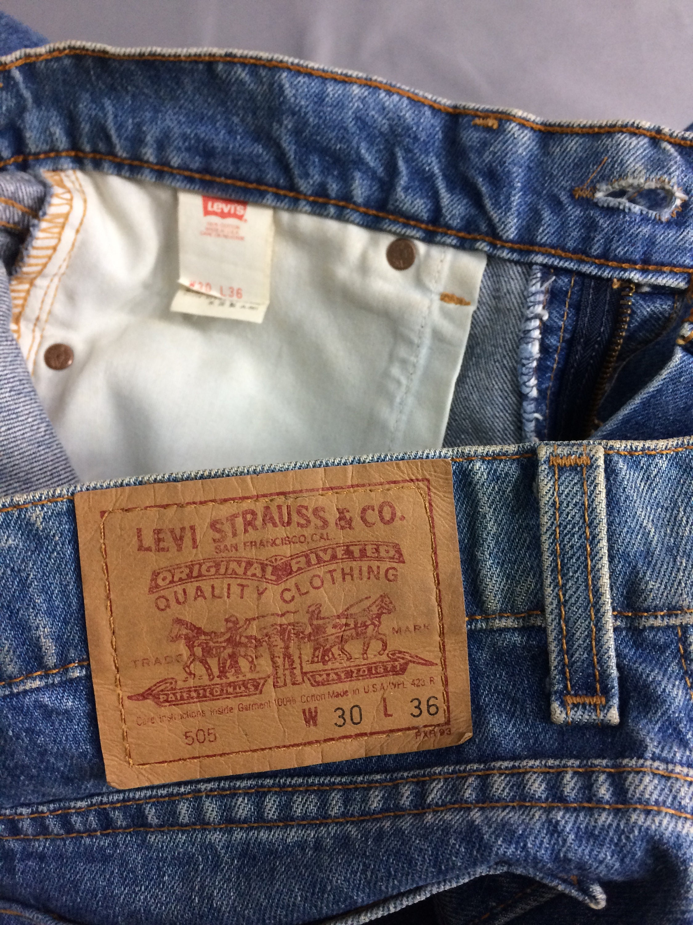 Vintage 90s Levi's 505 Jeans – Light Wash Red Tab, Size 29/30 - Etsy