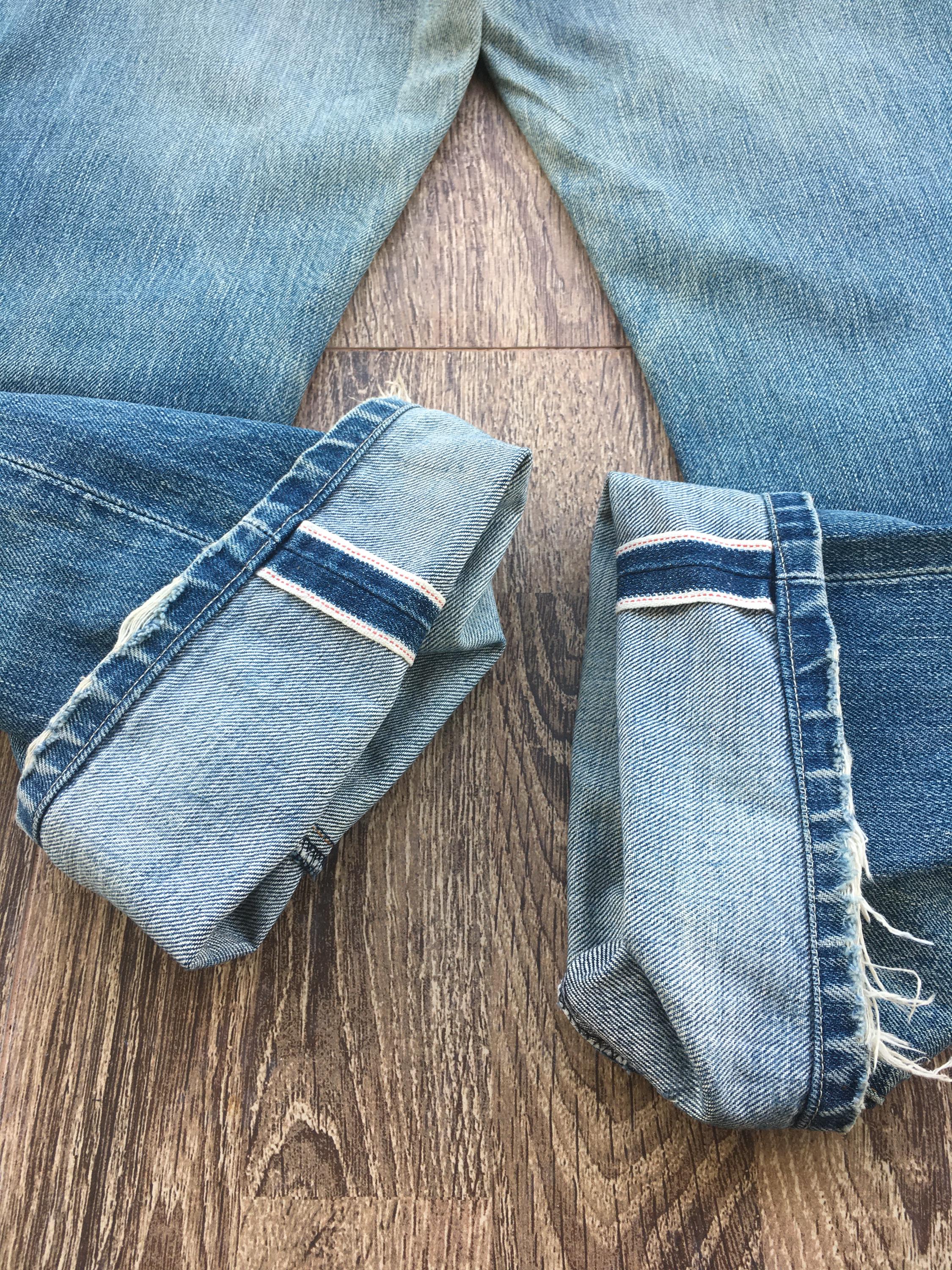 Vintage Levi's 502XX Selvedge Jeans – Size 30 Distressed Big E