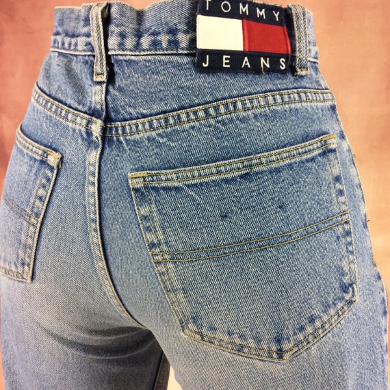Taille 30 vintage Y2Ks Tommy Jeans Jean ample taille haute coupe