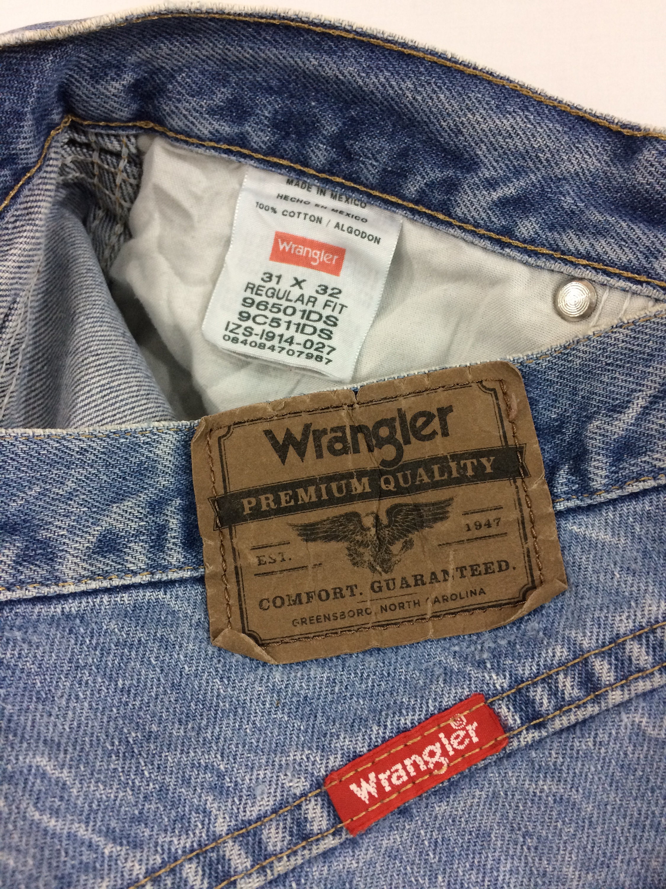 Size 31 Wrangler Vintage Comfort Jeans Mid Waist Distressed - Etsy