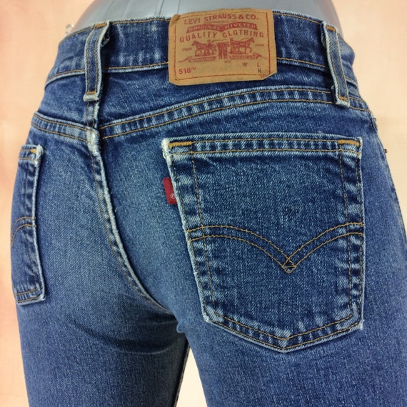 Talla 28 Vintage Levis 518 Mujer Superlow Boot Cut Stretch - Etsy México