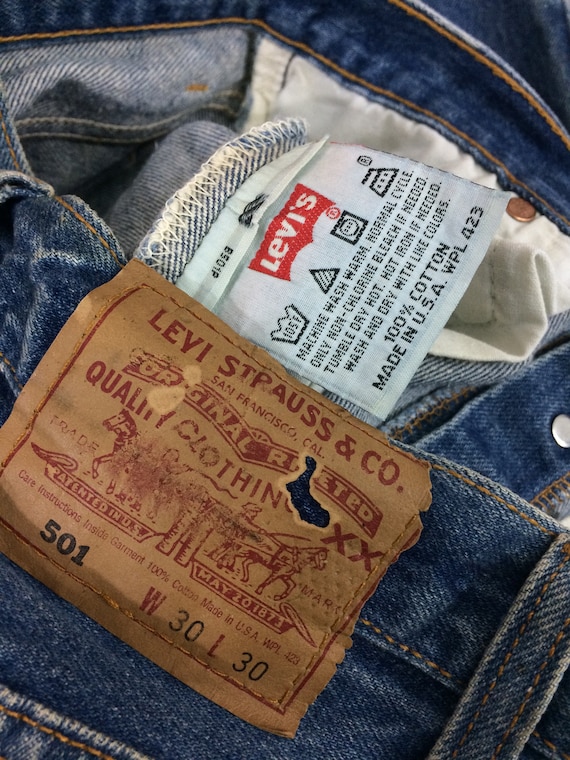 Sz 29 Vintage Levis 501 Women's Distressed Jeans … - image 10