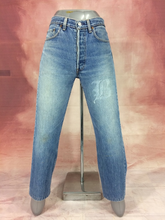 Sz 30 Vintage Levis 501 Women's Distressed Custom… - image 4