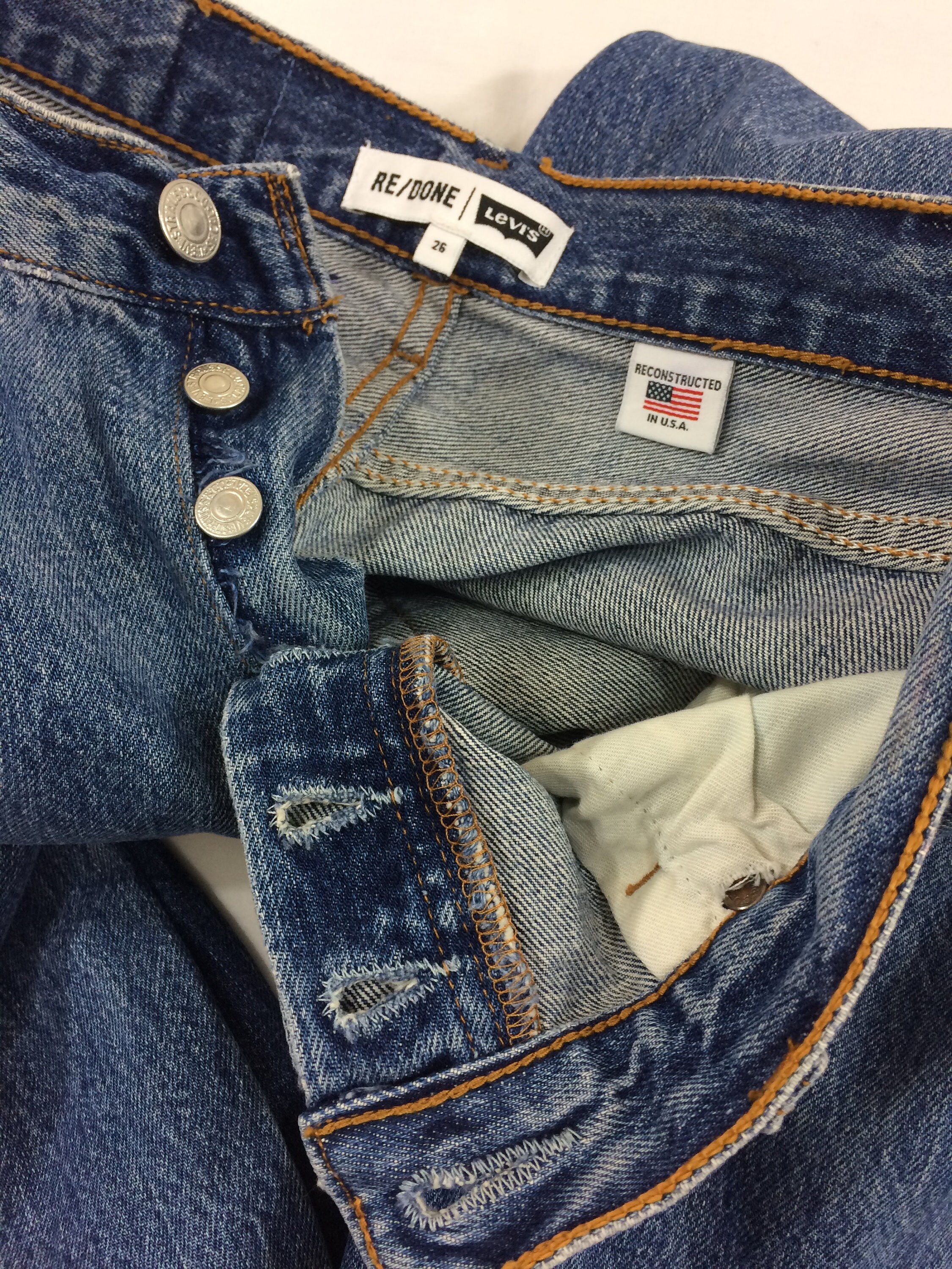 Size 27 Vintage Levi's Collection - RE/DONE Blue Mid-rise Wide-leg