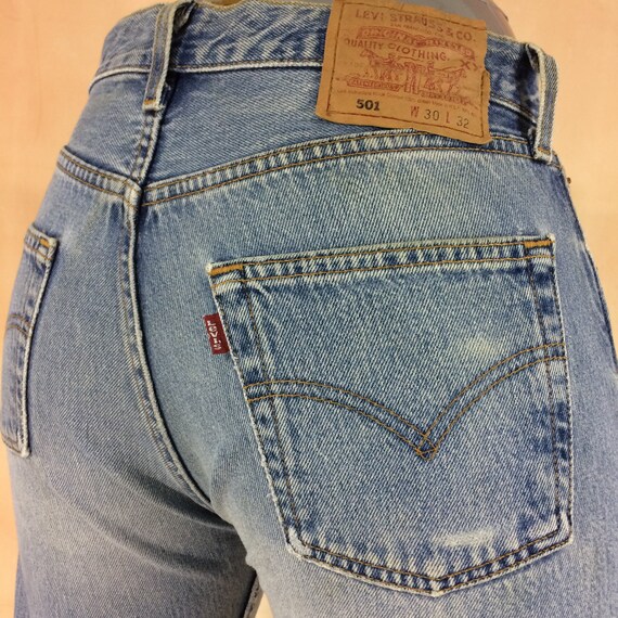 Size 29 Vintage Levis 501 Distressed Light Wash Women's | Etsy