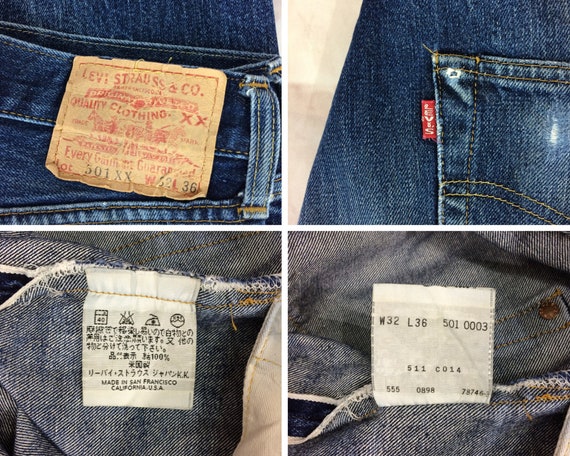 Sz 29 Vintage Levis 501XX Big E Selvedge Jeans High Waisted - Etsy