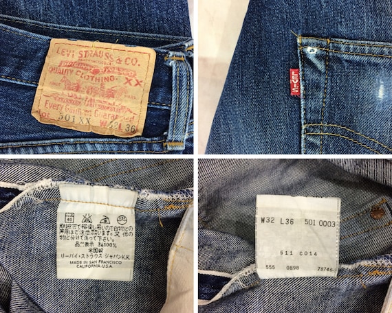 Sz 29 Vintage Levis 501XX Big E Selvedge Jeans High Waisted - Etsy