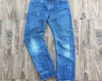 Vintage Levi's Engineered Jeans W27 L30 Distressed Light Wash Denim Twisted Slim Fit Jeans