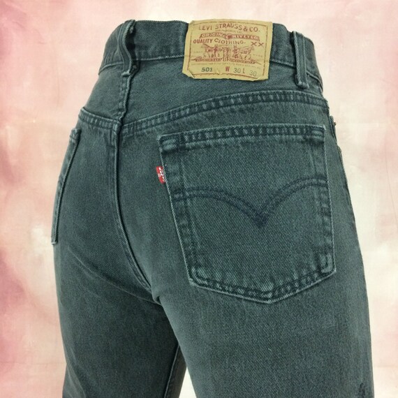 Sz 29 Vintage Levis 501 Women's Distressed Jeans W