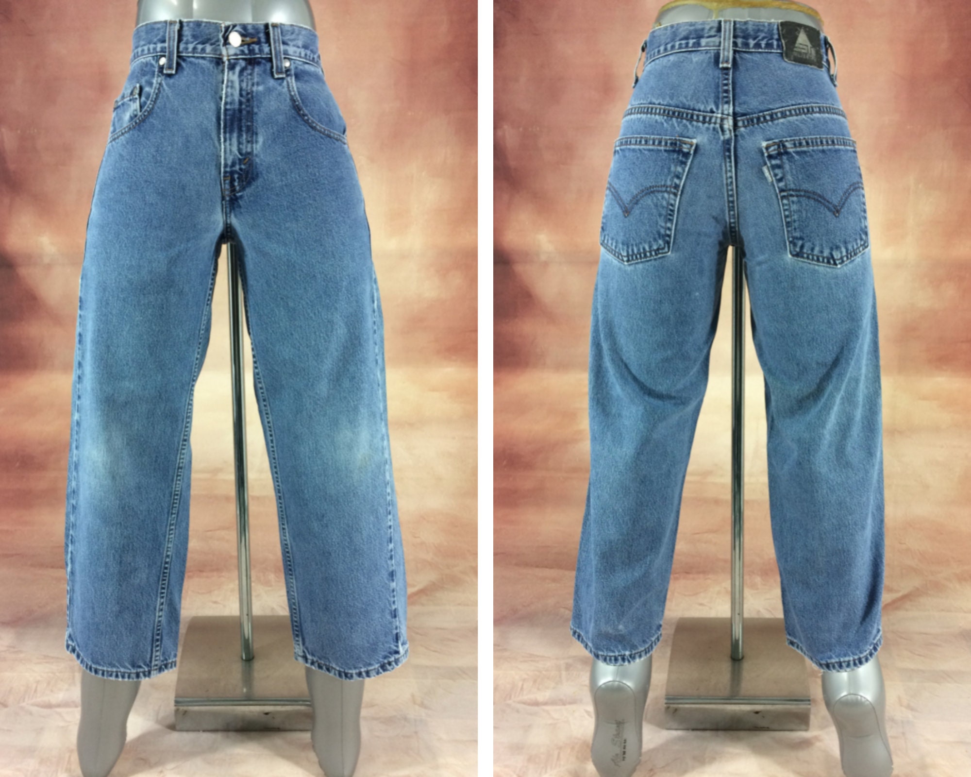 Vintage Levi's Silver Tab Baggy Jeans: 90s Loose Fit, Size 25 - Etsy