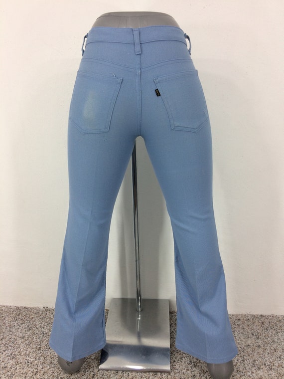 Size 28 Vintage 1980s Blue Levi Sta-Prest Pants s… - image 2