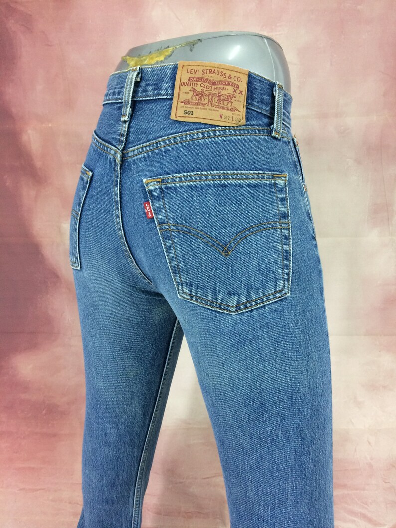 Sz 25 Vintage Levis 501 Women's Jeans High Waisted 90s Etsy