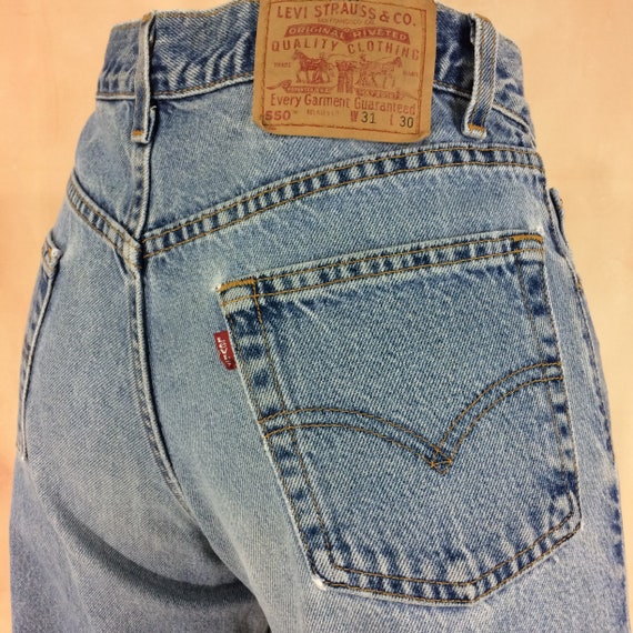 30 Vintage Levis 550 Light Wash Jeans High Waisted España